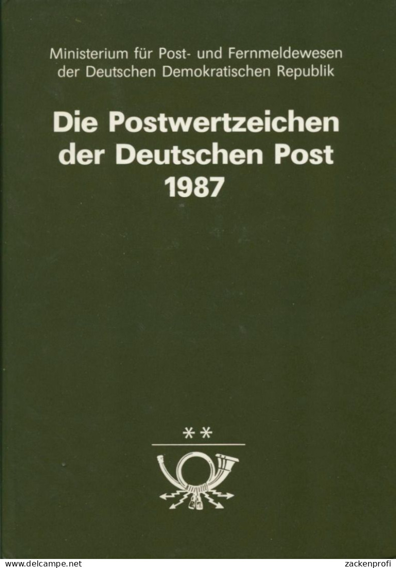 DDR Jahrbuch 1987 Mit Allen Marken, GA Postfrisch Und Schwarzdruck (XL9593) - Neufs