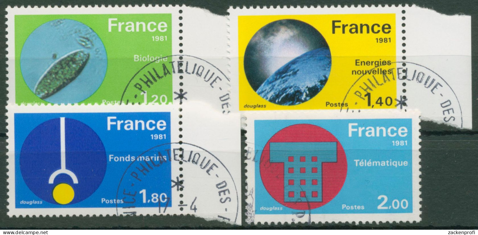 Frankreich 1981 Wissenschaft Technik 2252/55 Gestempelt - Gebruikt