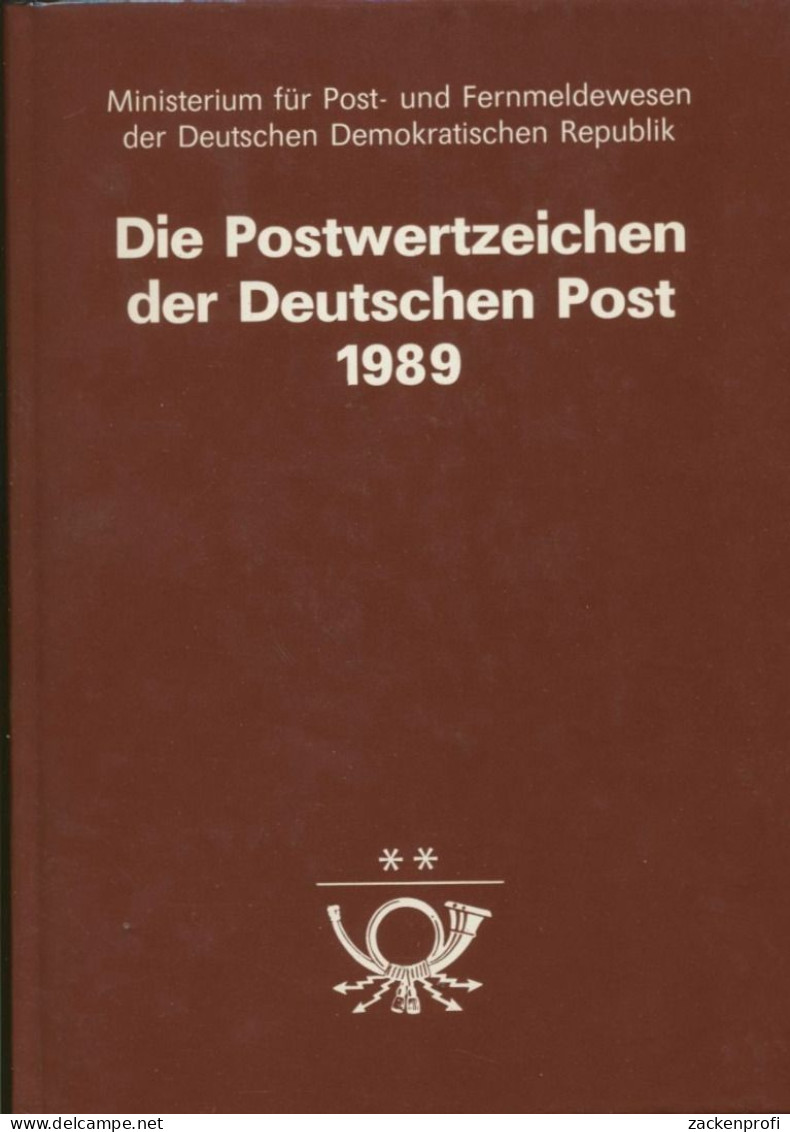 DDR Jahrbuch 1989 Mit Allen Marken, GA Postfrisch Und Schwarzdruck (XL9595) - Neufs
