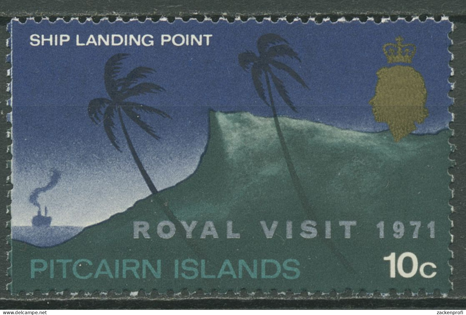 Pitcairn 1971 Royal Visit 50 Jahre Australische Luftlinie 118 Mit Falz - Pitcairninsel