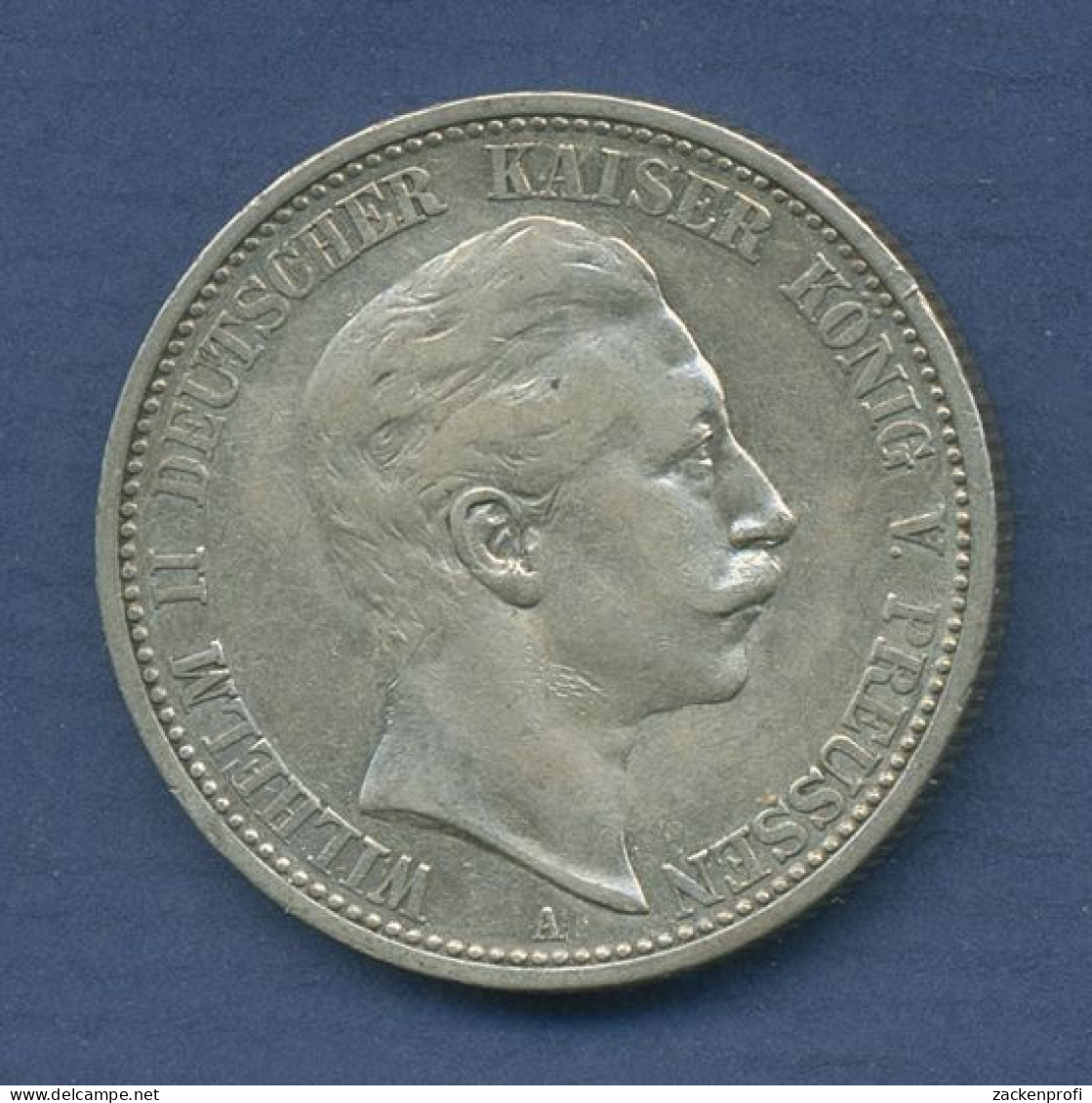 Preußen 2 Mark 1902 A, Kaiser Wilhelm II., J 102 Ss/ss+ (m6266) - 2, 3 & 5 Mark Silver