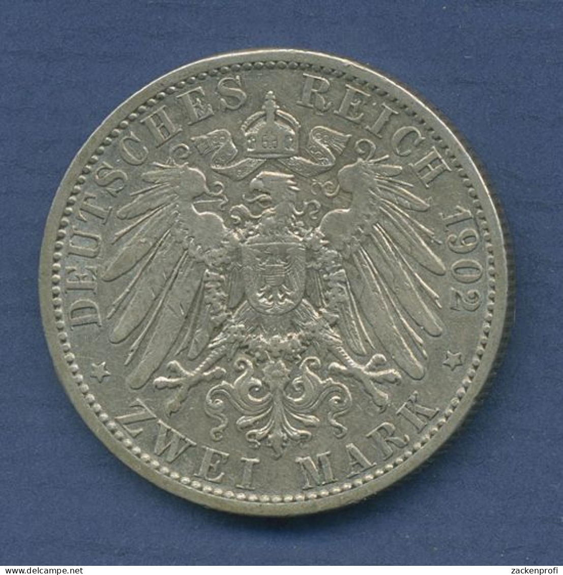 Preußen 2 Mark 1902 A, Kaiser Wilhelm II., J 102 Ss/ss+ (m6266) - 2, 3 & 5 Mark Silver