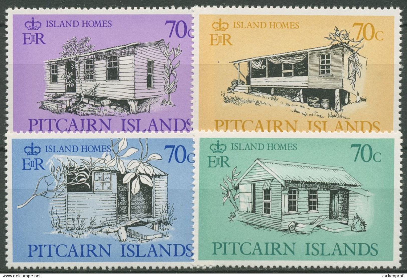 Pitcairn 1987 Holzhäuser Auf Pitcairn 293/96 Postfrisch - Pitcairn Islands