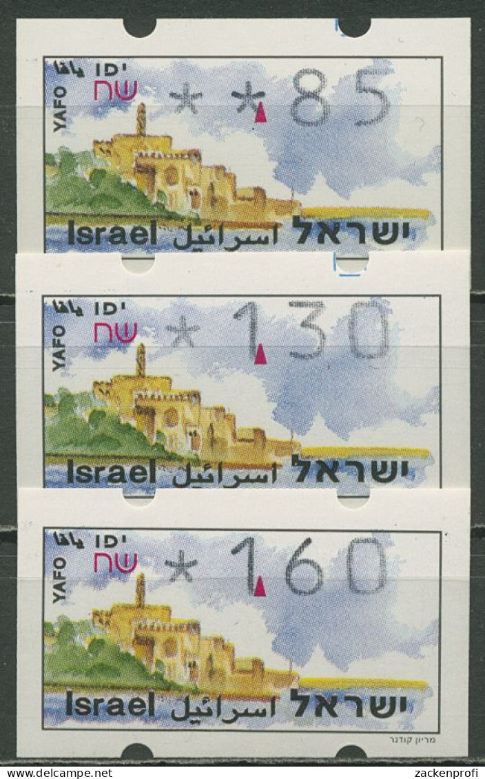 Israel ATM 1994 Jaffa Satz 3 Werte (ohne Phosphor) ATM 10.1 X S1 Postfrisch - Automatenmarken (Frama)