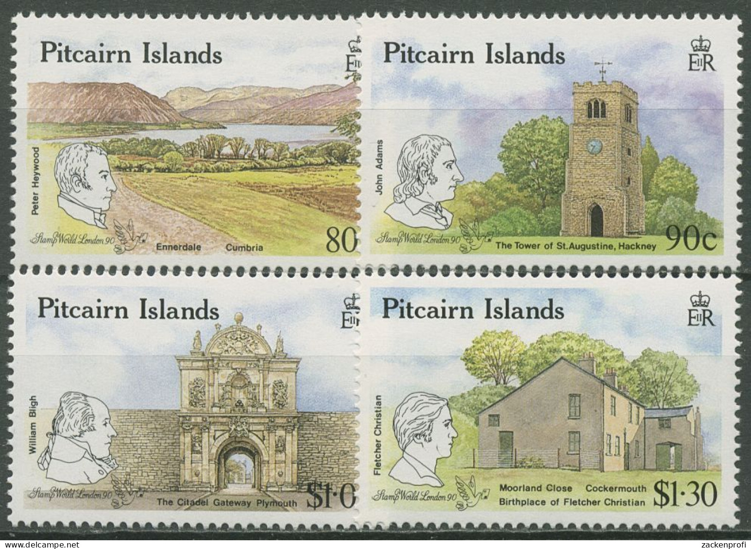 Pitcairn 1990 STAMP WORLD Besatzung Der Bounty 356/59 Postfrisch - Pitcairn Islands