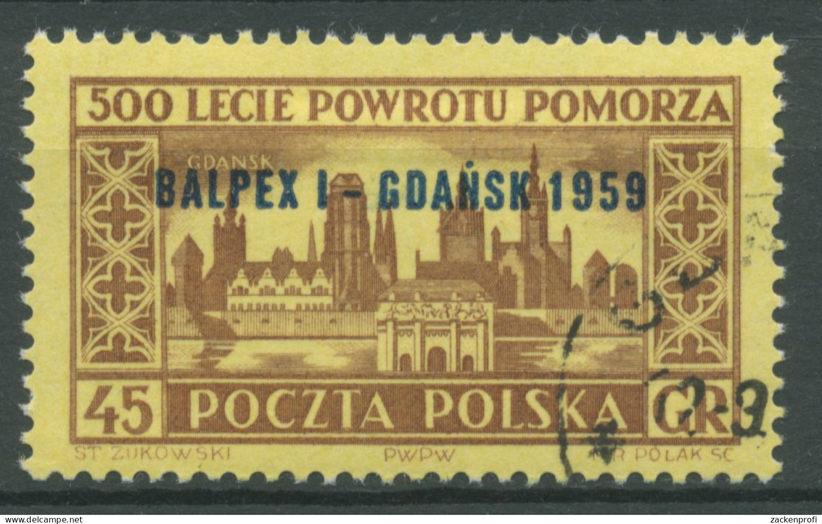 Polen 1959 BALPEX Danzig MiNr. 873 Mit Aufdruck 1118 Gestempelt - Gebraucht