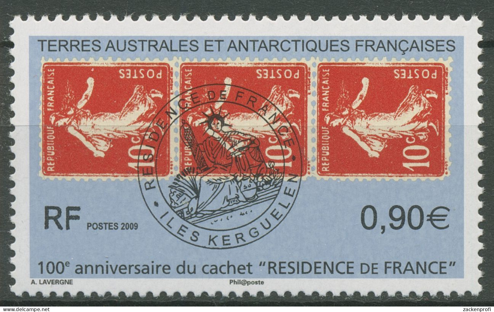Franz. Antarktis 2009 100 J. Stempel Residence De France 677 Postfrisch - Unused Stamps