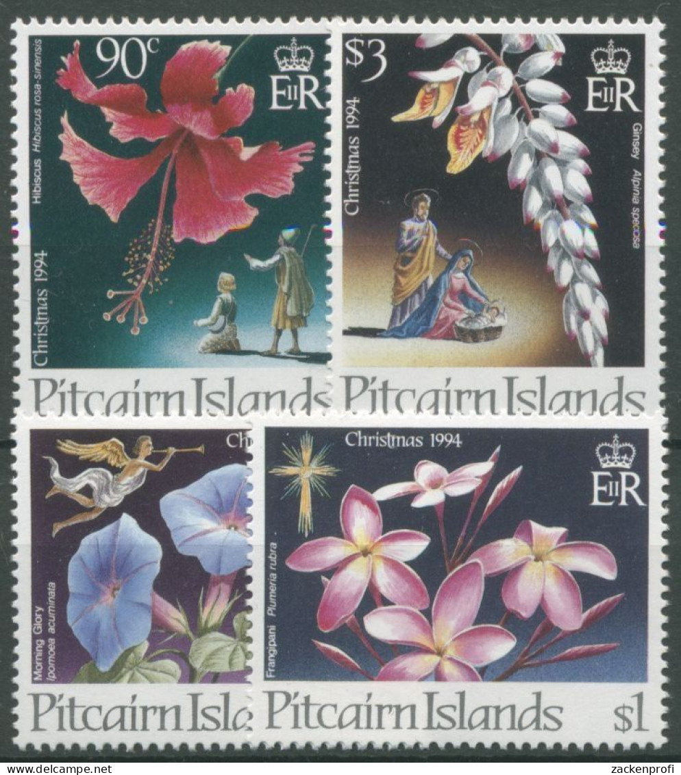 Pitcairn 1994 Weihnachten Blumen 440/43 Postfrisch - Pitcairninsel