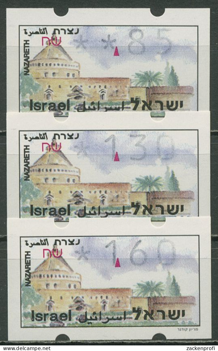 Israel ATM 1994 Nazareth Satz 3 Werte (ohne Phosphor) ATM 13.1 X S1 Postfrisch - Frankeervignetten (Frama)