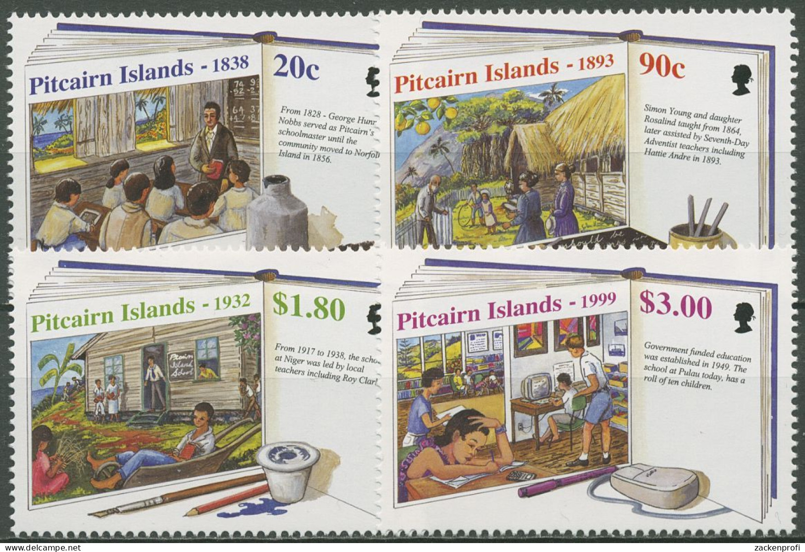 Pitcairn 1999 Schulwesen Unterricht 530/33 Postfrisch - Pitcairn Islands