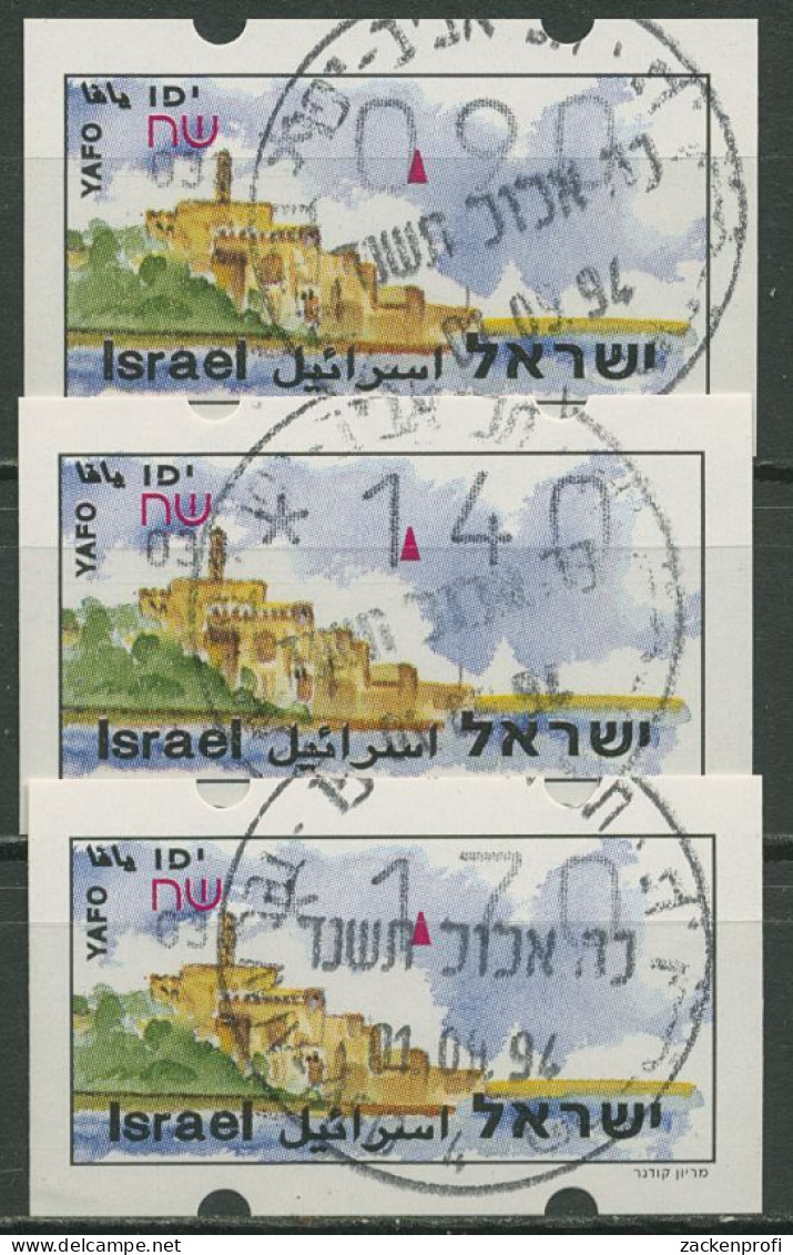 Israel ATM 1994 Jaffa Automat 033, Satz 3 Werte, ATM 16.2 X S2 Gestempelt - Viñetas De Franqueo (Frama)