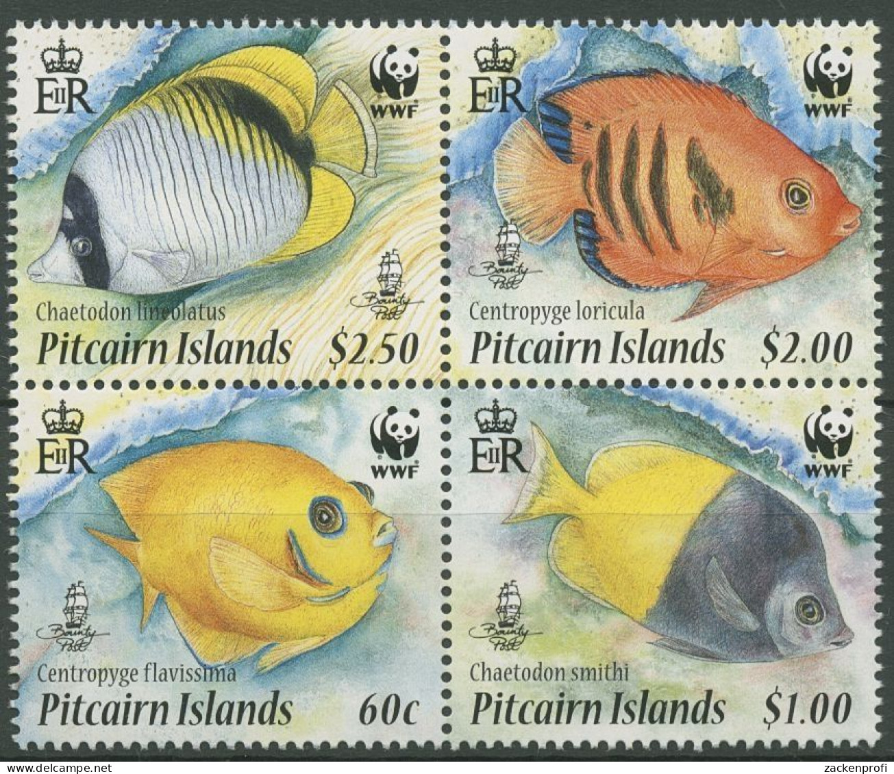 Pitcairn 2010 WWF Naturschutz Fische Der Korallenriffe 805/08 ZD Postfrisch - Pitcairn