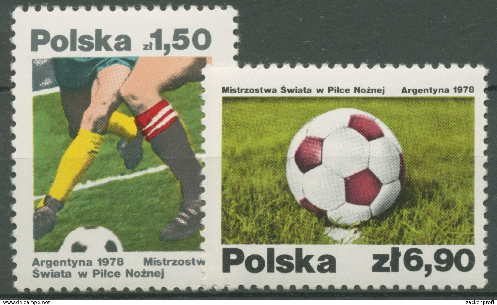 Polen 1978 Fußball-WM Argentinien 2557/58 Postfrisch - Nuevos