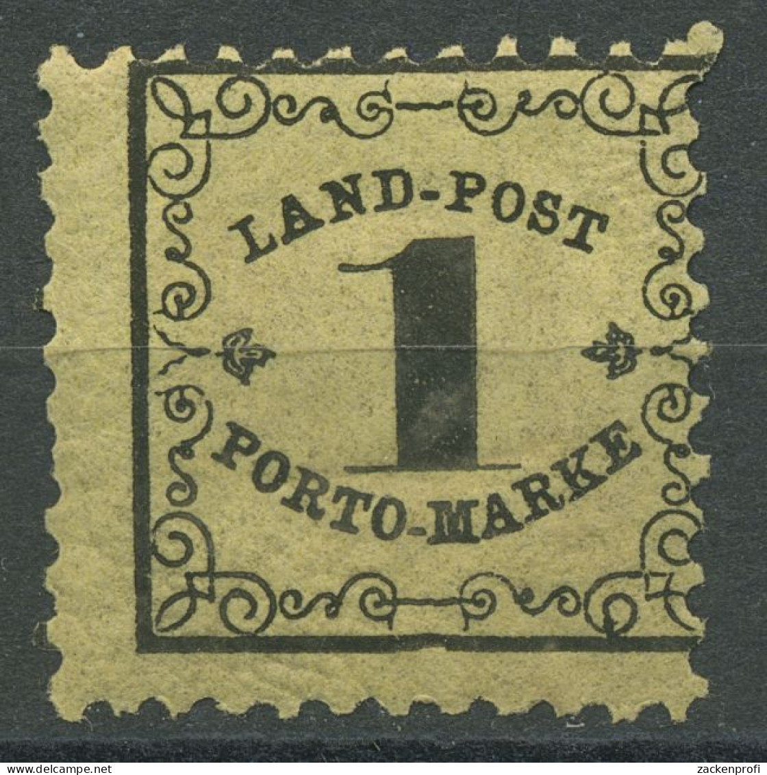 Baden 1862 Landpost-Portomarke 1 Kreuzer 1 X Mit Falz - Ungebraucht