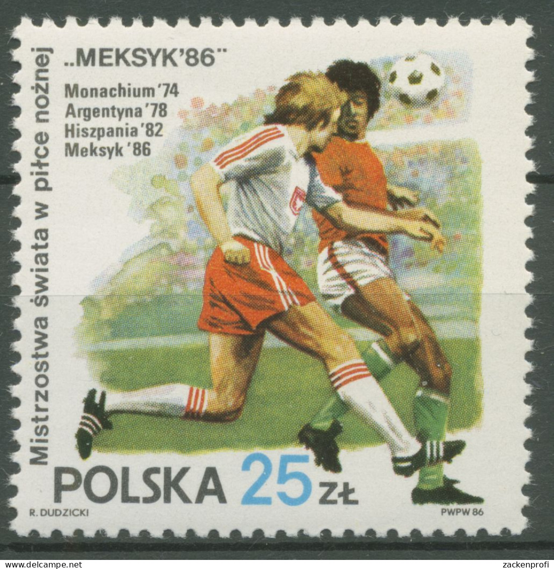 Polen 1986 Fußball-WM Mexiko 3028 Postfrisch - Ungebraucht