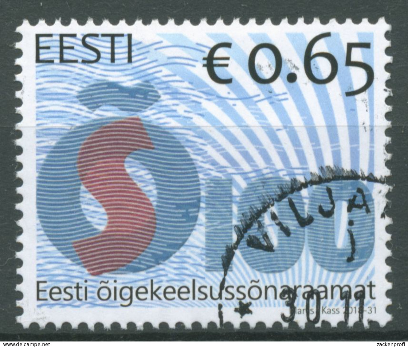 Estland 2018 100 Jahre Orthographisches Wörterbuch 940 Gestempelt - Estonia