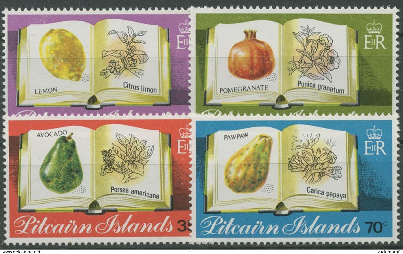 Pitcairn 1982 Früchte Zitrone Avocado Papaya 214/17 Postfrisch - Pitcairn Islands