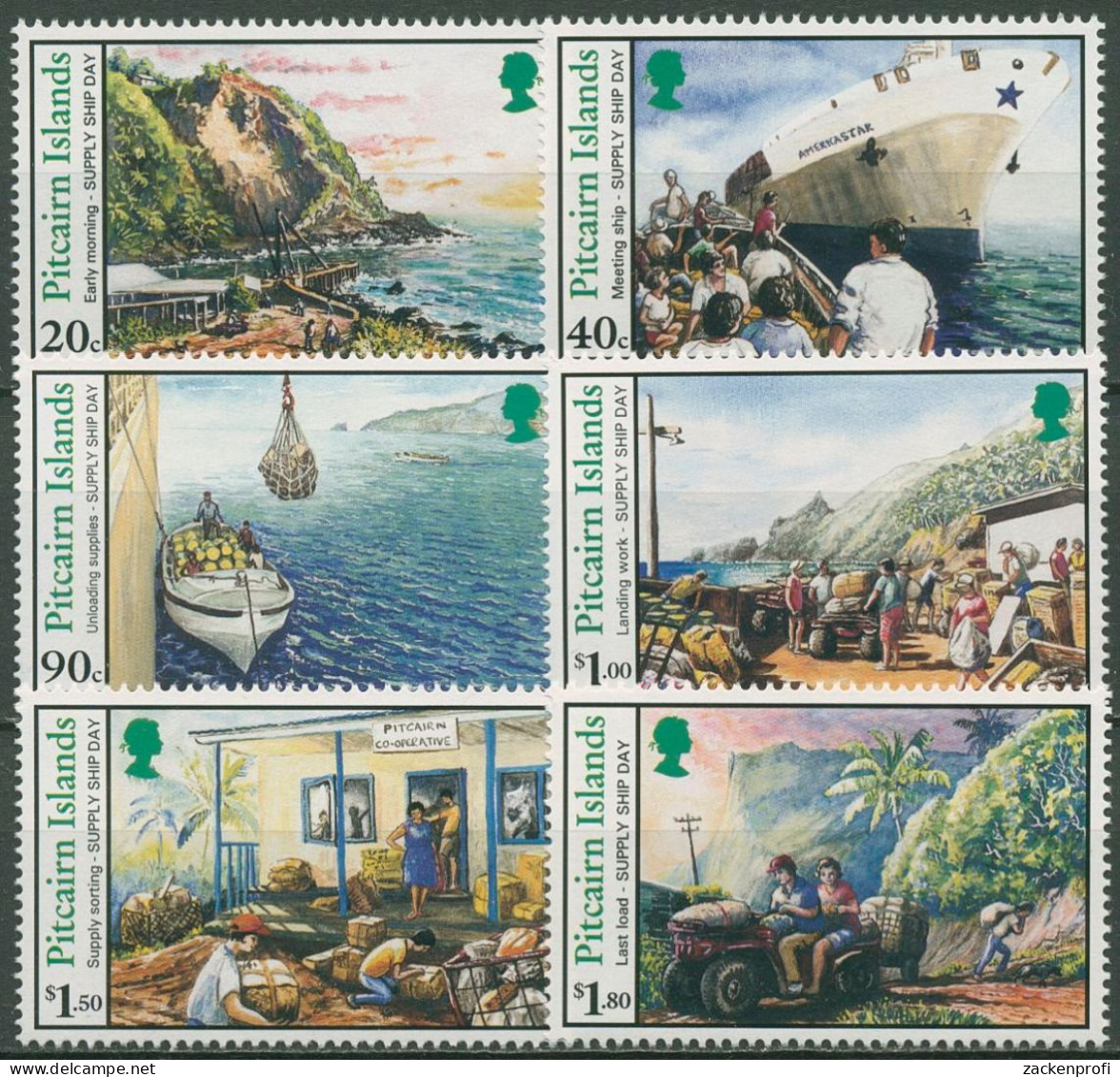 Pitcairn 1996 Ankunft Des Versorgungsschiffes 469/74 Postfrisch - Islas De Pitcairn