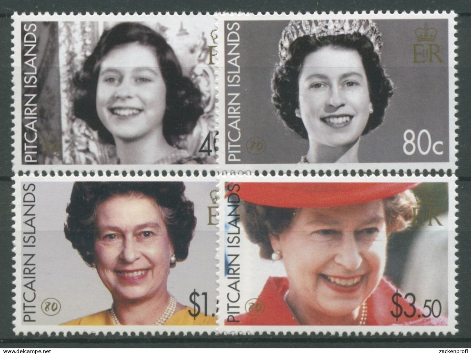 Pitcairn 2006 80. Geburtstag Königin Elisabeths 700/03 Postfrisch - Pitcairneilanden