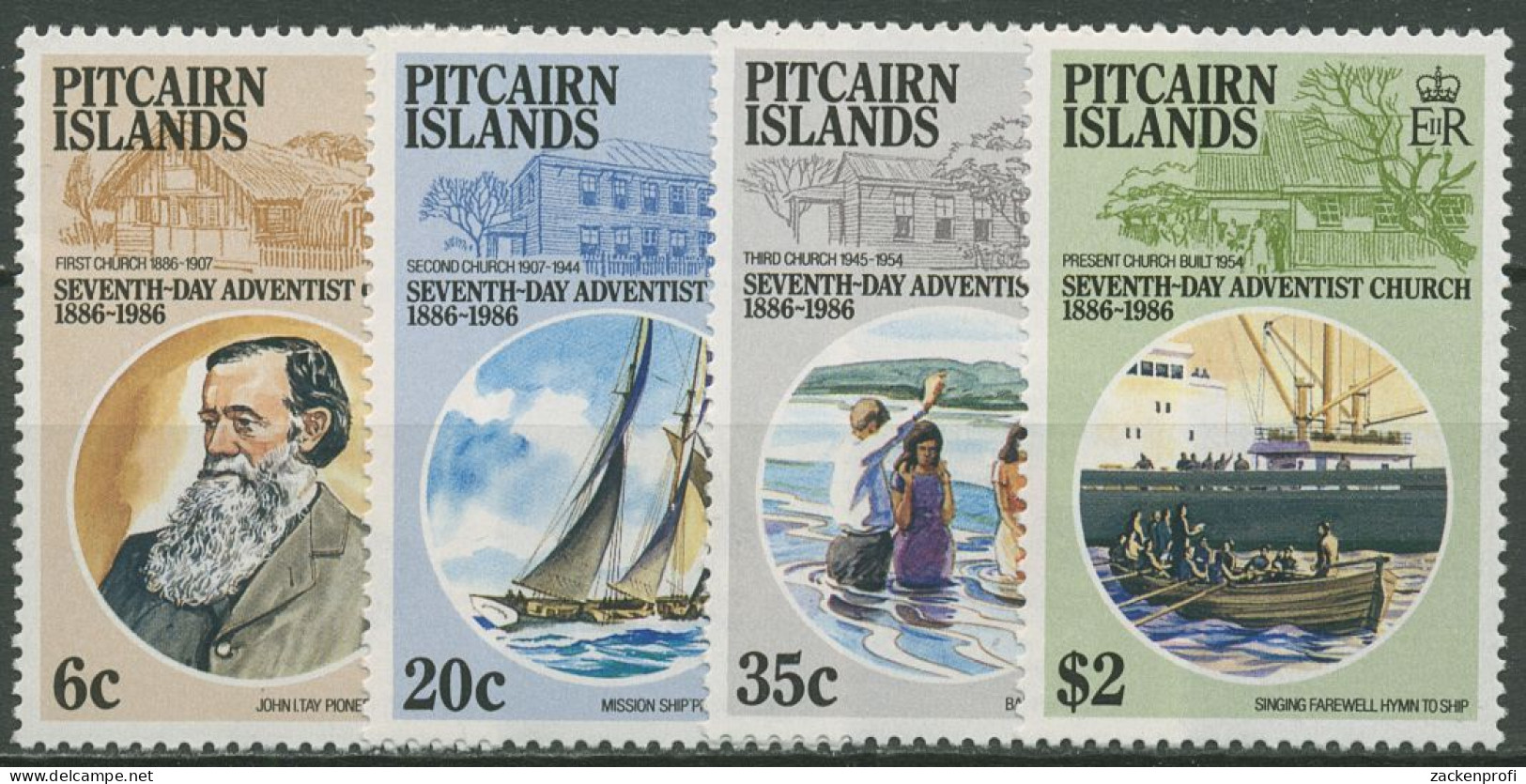 Pitcairn 1986 Kirche Der Adventisten Vom Siebten Tag 285/88 Postfrisch - Pitcairn