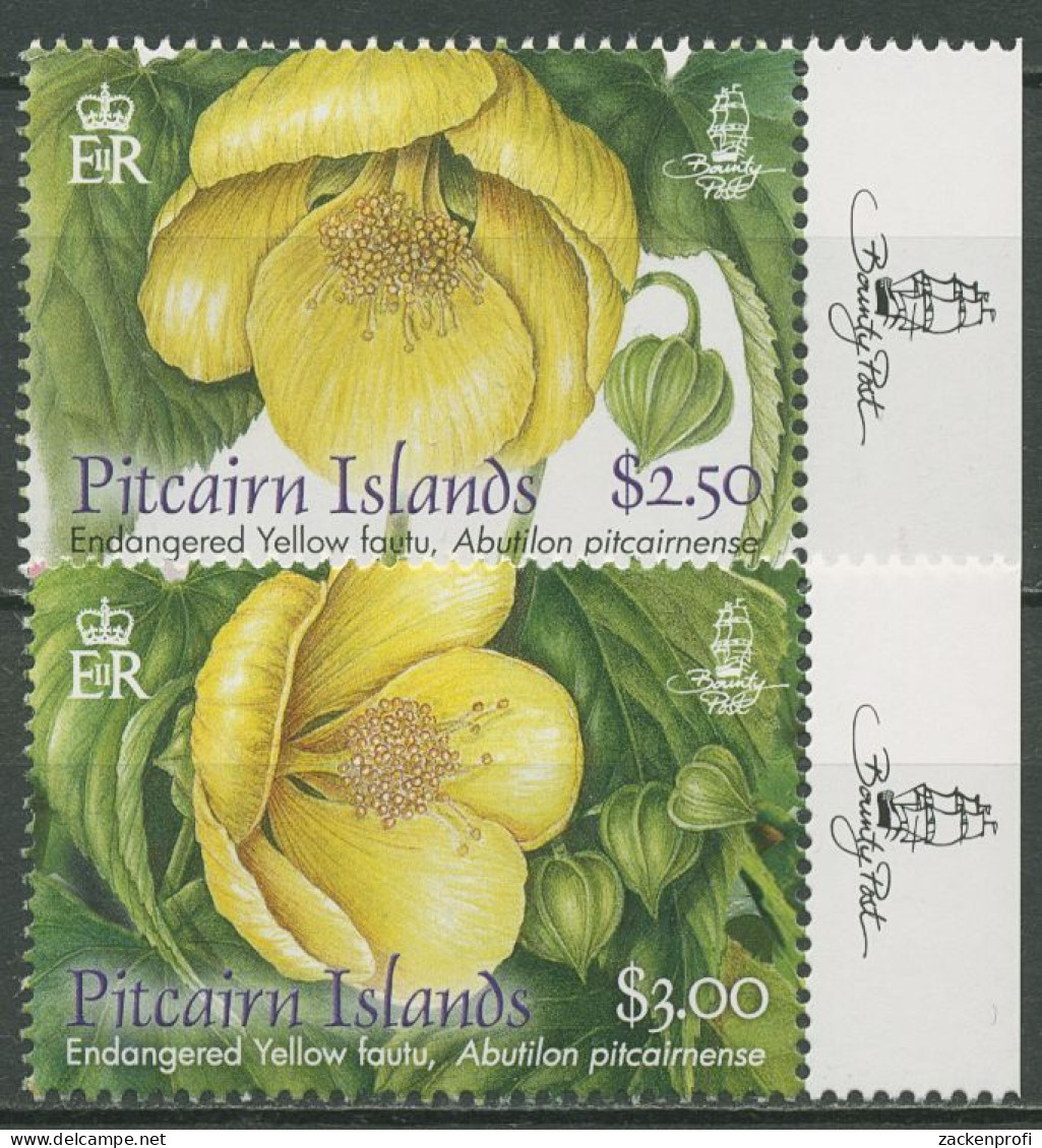 Pitcairn 2011 INDIPEX Blumen Schönmalve 823/24 Postfrisch - Pitcairn