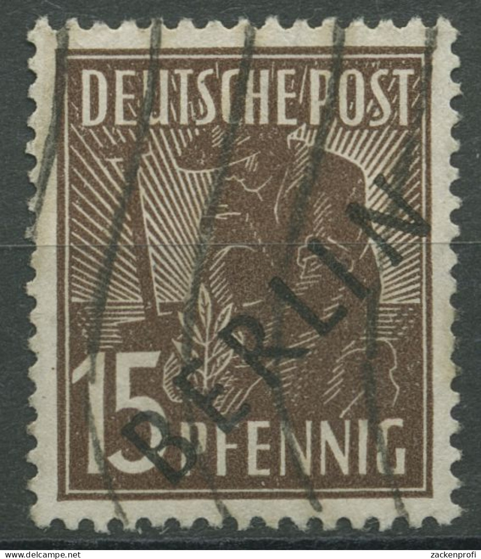 Berlin 1948 Schwarzaufdruck 6 Mit Wellenstempel (R80821) - Usados