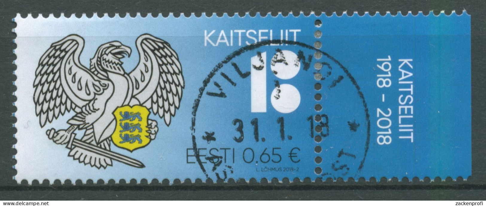 Estland 2018 Verteidigungsbund Kaitseliit Wappen 912 Gestempelt - Estonia