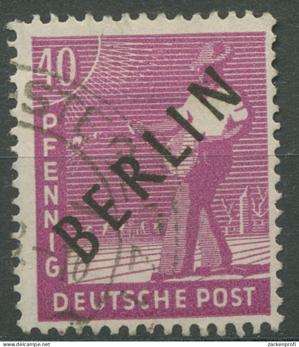 Berlin 1948 Schwarzaufdruck 12 Gestempelt, Kleiner Zahnfehler (R80832) - Used Stamps