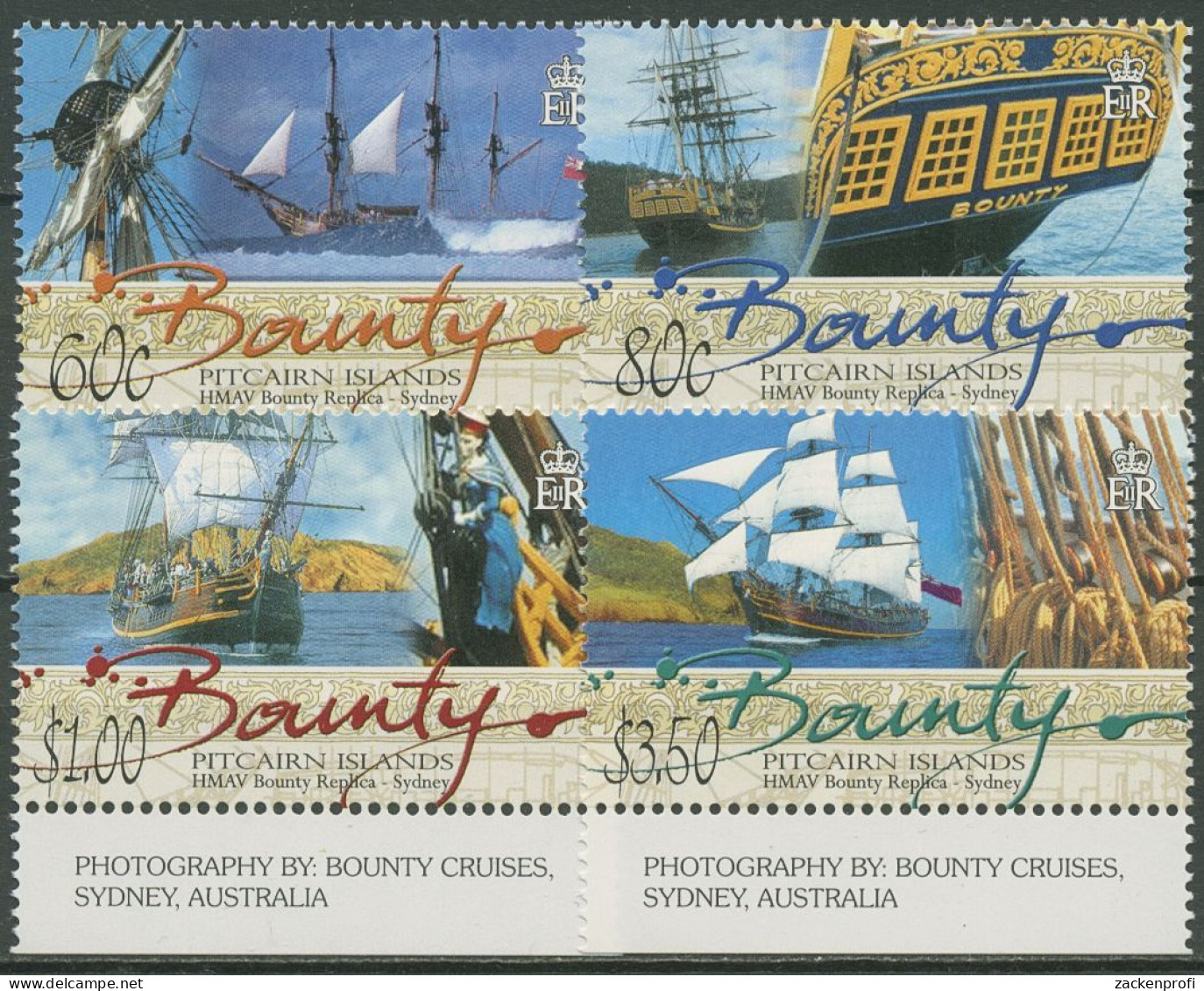 Pitcairn 2004 Replik Der Bounty Segelschiff 660/63 Postfrisch - Islas De Pitcairn
