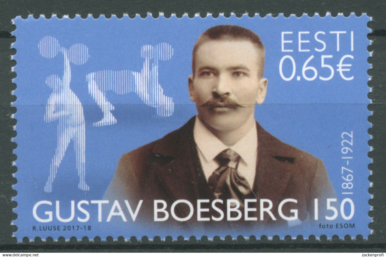 Estland 2017 Persönlichkeiten Sport Gustav Boesberg 895 Postfrisch - Estland