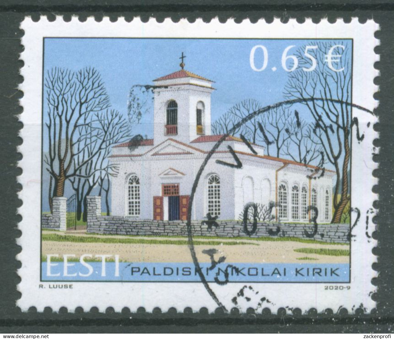 Estland 2020 Bauwerke Nikolaikirche Paldiski 979 Gestempelt - Estland