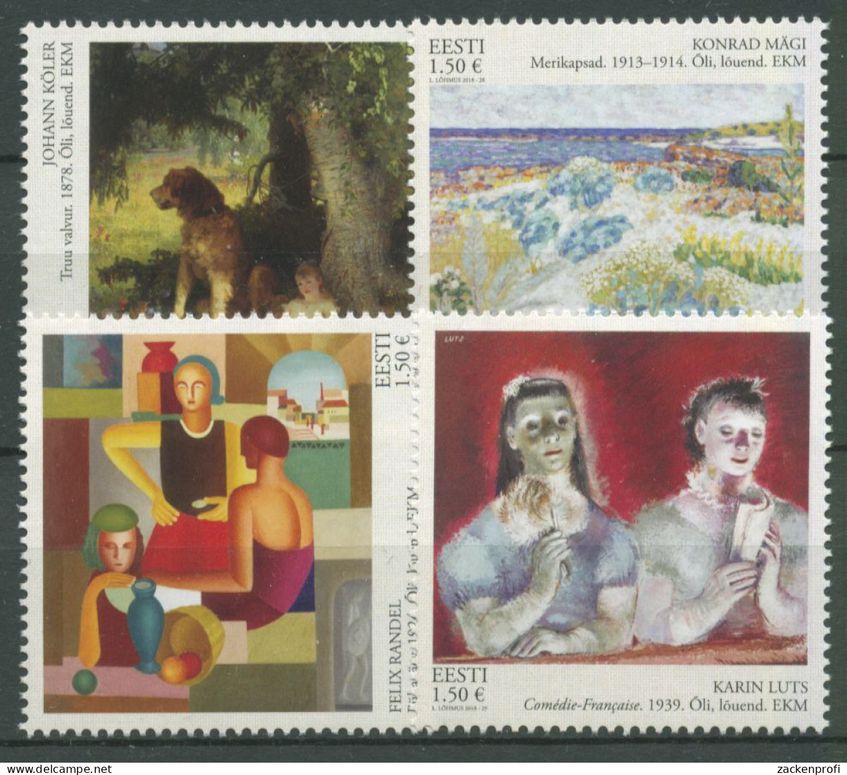 Estland 2018 Kunst Gemälde 936/39 Postfrisch - Estland