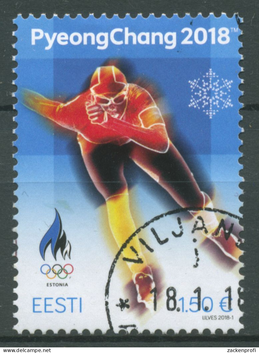 Estland 2018 Olympische Winterspiele Pyeonchang 911 Gestempelt - Estland