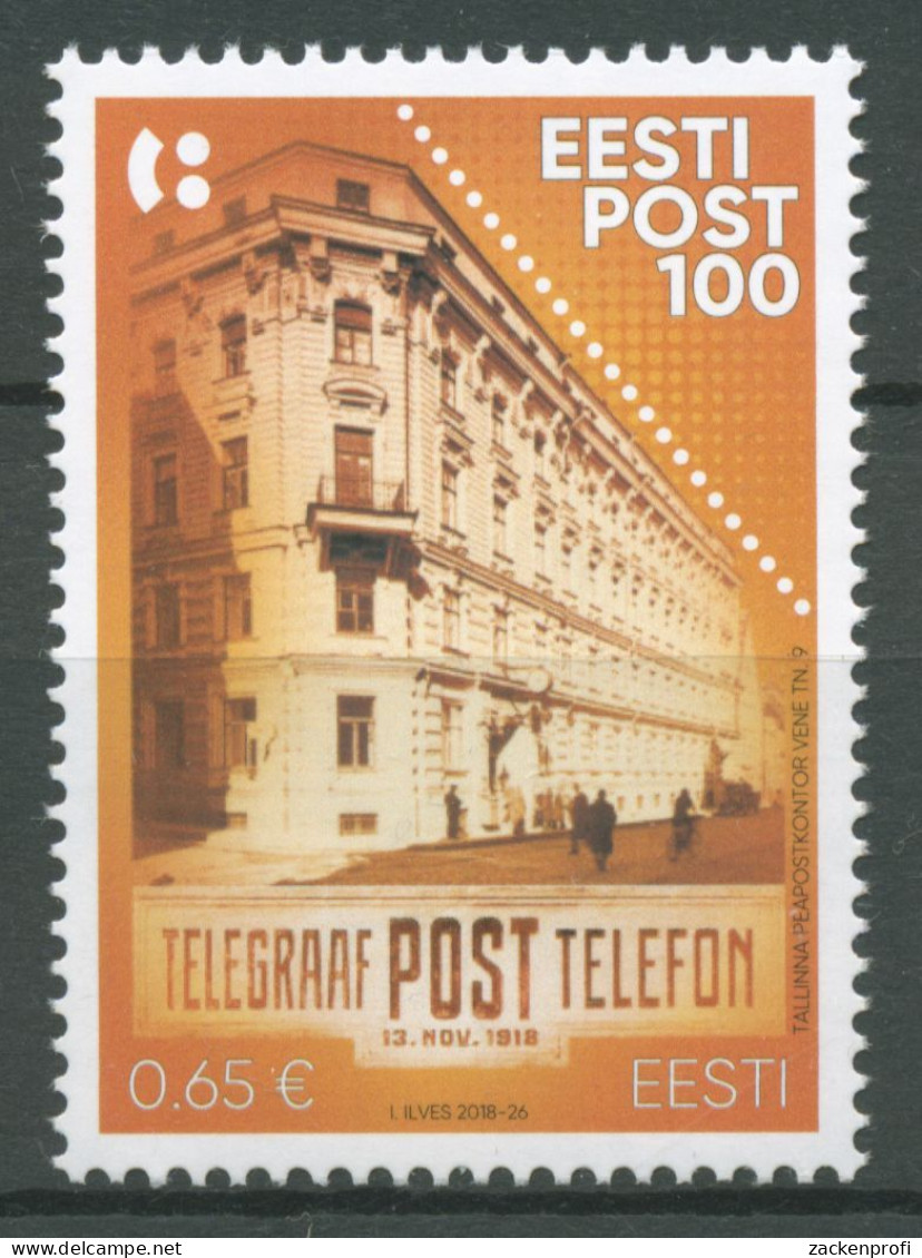 Estland 2018 100 Jahre Post Hauptpostamt Tallin 935 Postfrisch - Estland