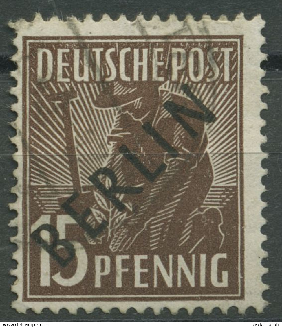 Berlin 1948 Schwarzaufdruck 6 Gestempelt, Kl. Zahnfehler (R80822) - Usados