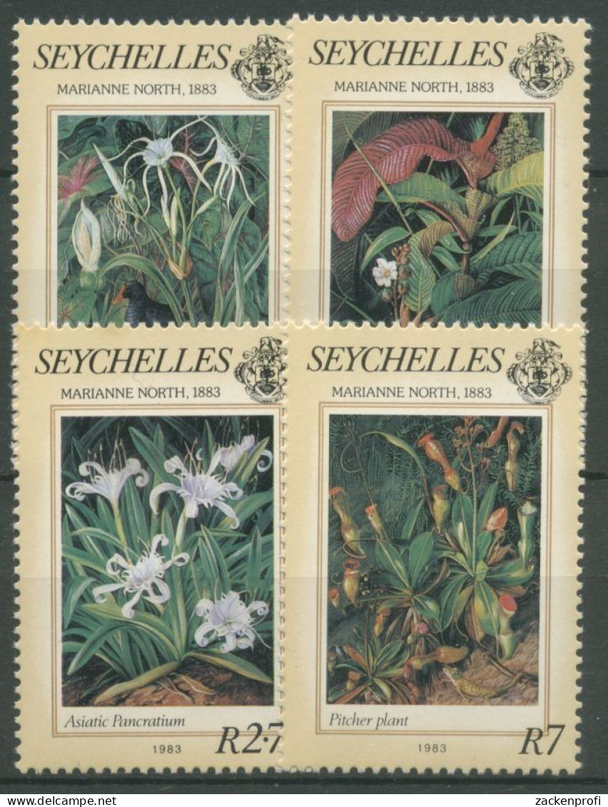 Seychellen 1983 Blumengemälde Von Marianne North 540/43 Postfrisch - Seychellen (1976-...)