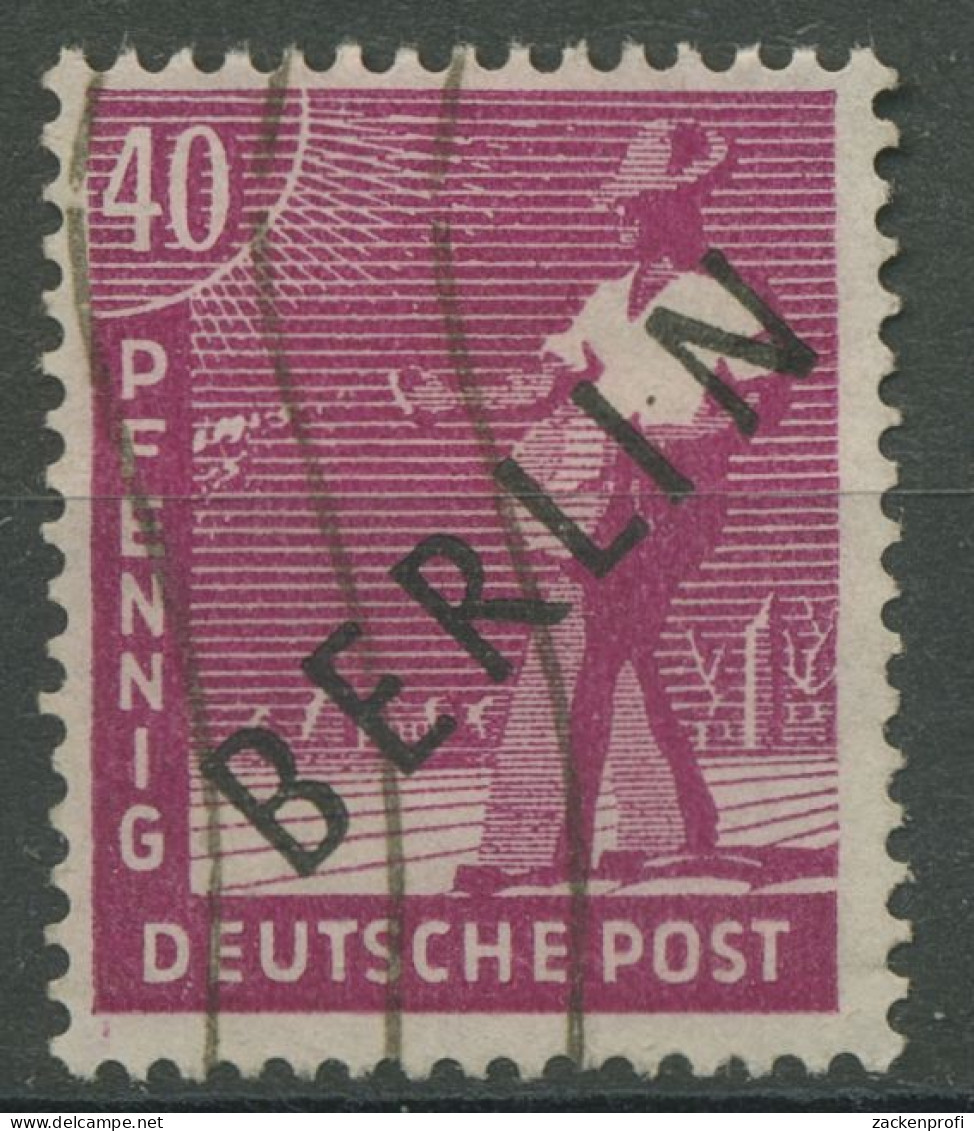 Berlin 1948 Schwarzaufdruck 12 Mit Wellenstempel (R80831) - Oblitérés