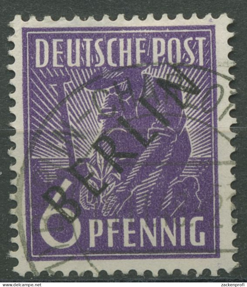 Berlin 1948 Schwarzaufdruck 2 Gestempelt Geprüft, Dünne Stelle (R80817) - Usados