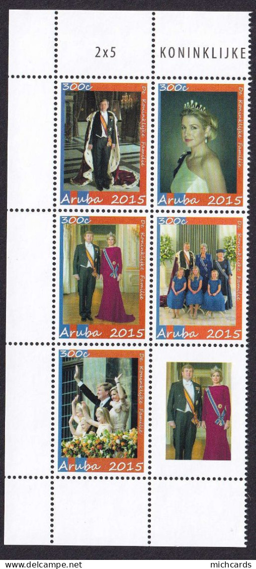 323 ARUBA 2015 - Y&T 823/27 -  Personnalites Royal Des Pays Bas - Neuf ** (MNH) Sans Charniere - Curaçao, Antilles Neérlandaises, Aruba