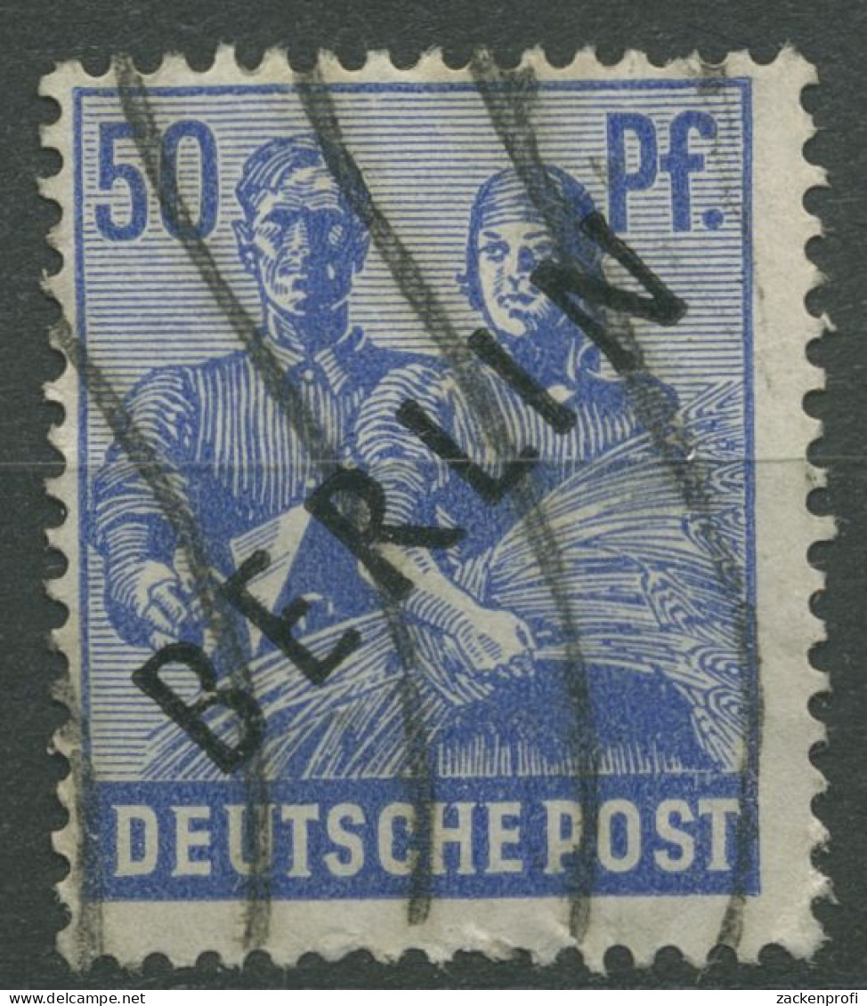 Berlin 1948 Schwarzaufdruck 13 Mit Wellenstempel (R80836) - Oblitérés