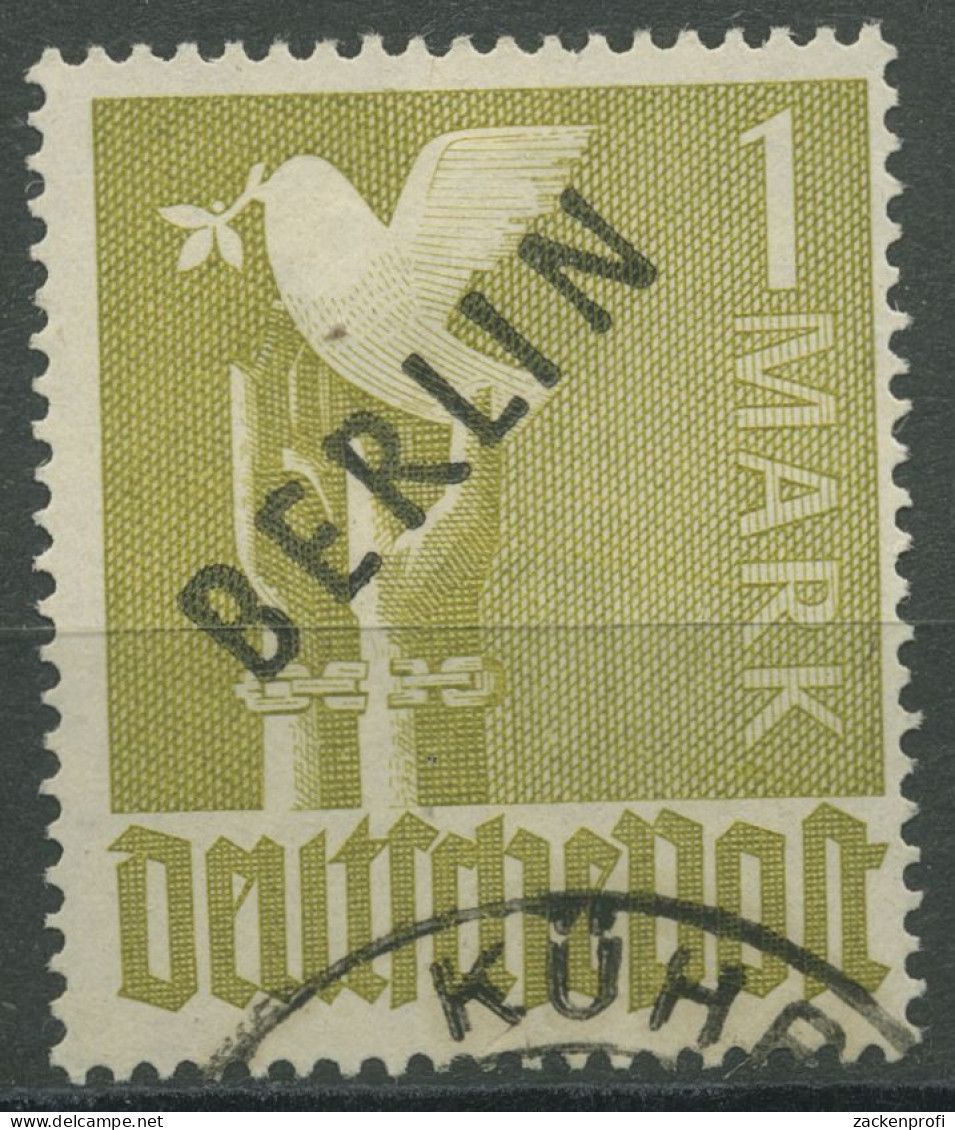 Berlin 1948 Schwarzaufdruck 17 Gestempelt, Kl. Fehler (R80846) - Gebruikt