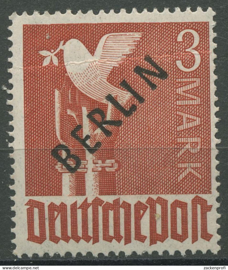 Berlin 1948 Schwarzaufdruck 19 Postfrisch, Marke Geknickt (R80849) - Nuevos