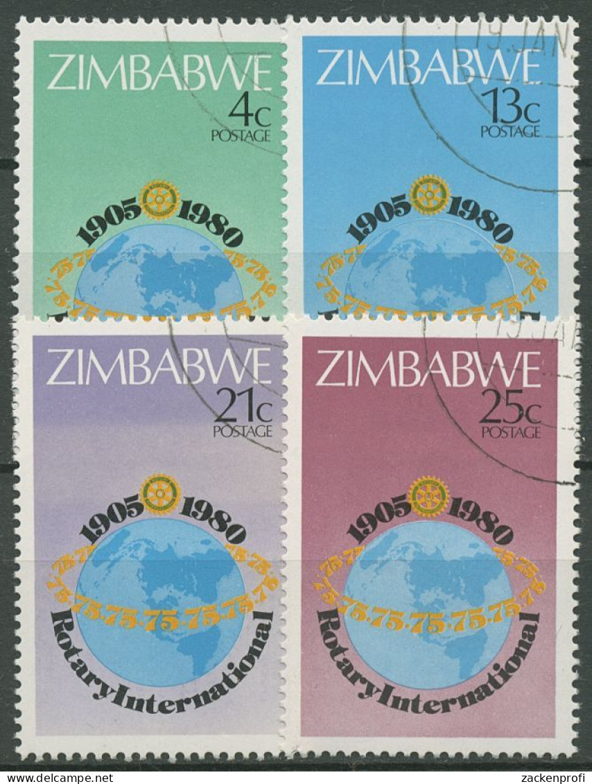 Simbabwe 1980 75 Jahre Rotary International 242/45 Gestempelt - Zimbabwe (1980-...)