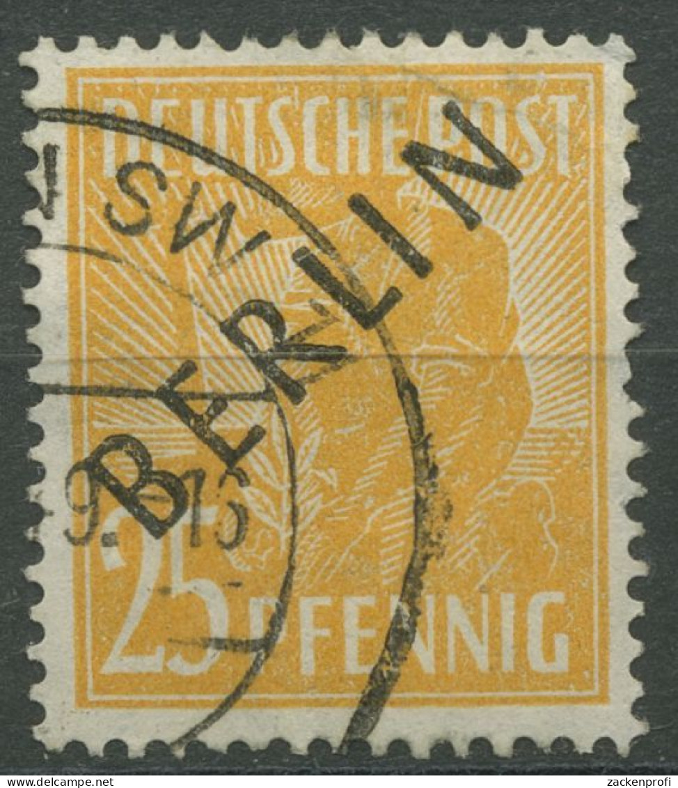 Berlin 1948 Schwarzaufdruck 10 Gestempelt, Kl. Fehler (R80828) - Used Stamps