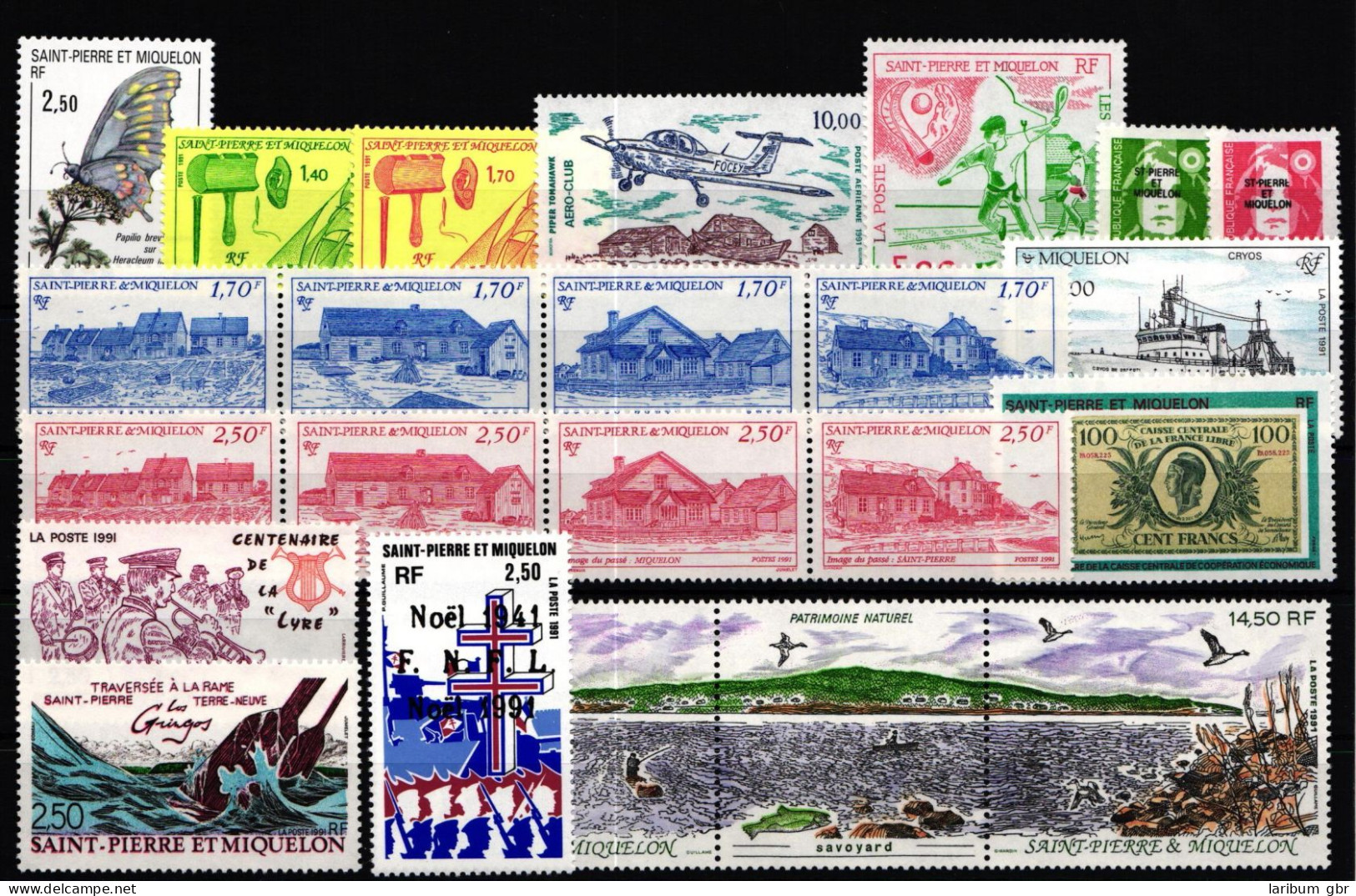 Saint-Pierre Und Miquelon Jahrgang 1991 Mit 608-629 Postfrisch #KV057 - Andere & Zonder Classificatie