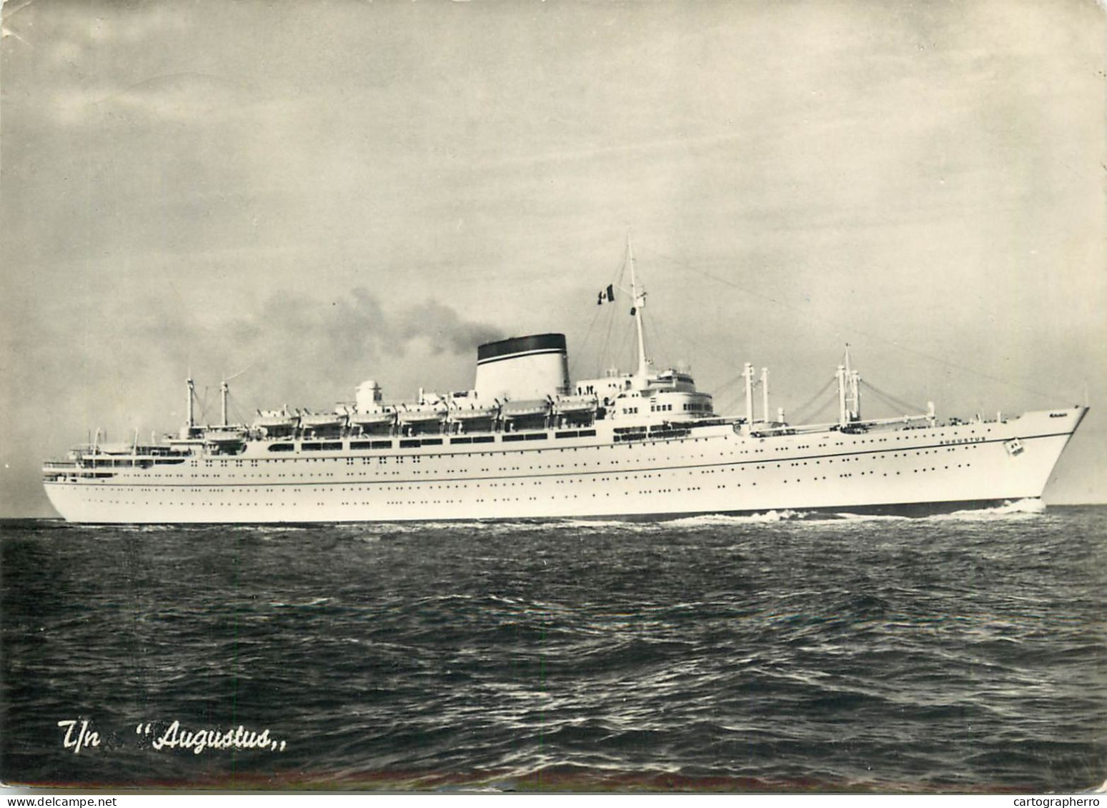 Navigation Sailing Vessels & Boats Themed Postcard Augustus Ocean Liner - Sailing Vessels