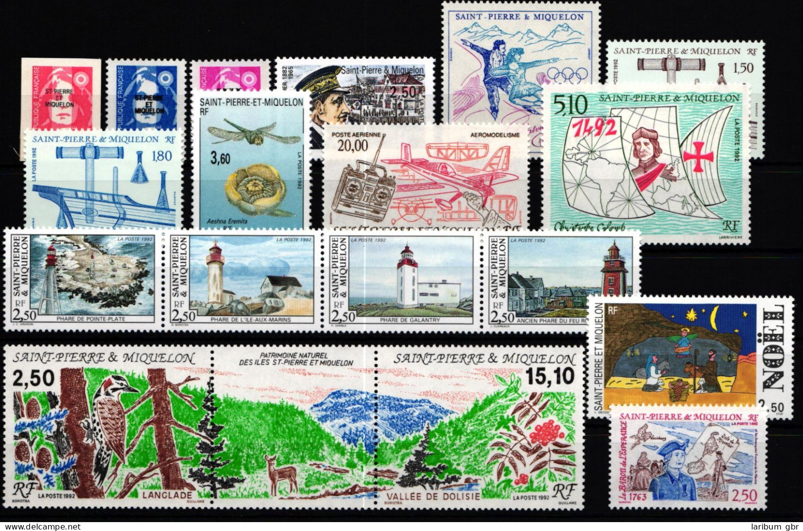 Saint-Pierre Und Miquelon Jahrgang 1992 Mit 630-647 Postfrisch #KV056 - Altri & Non Classificati