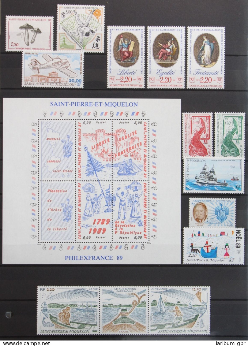 Saint-Pierre Und Miquelon Jahrgang 1989 Mit 569-585 Postfrisch #KV062 - Sonstige & Ohne Zuordnung
