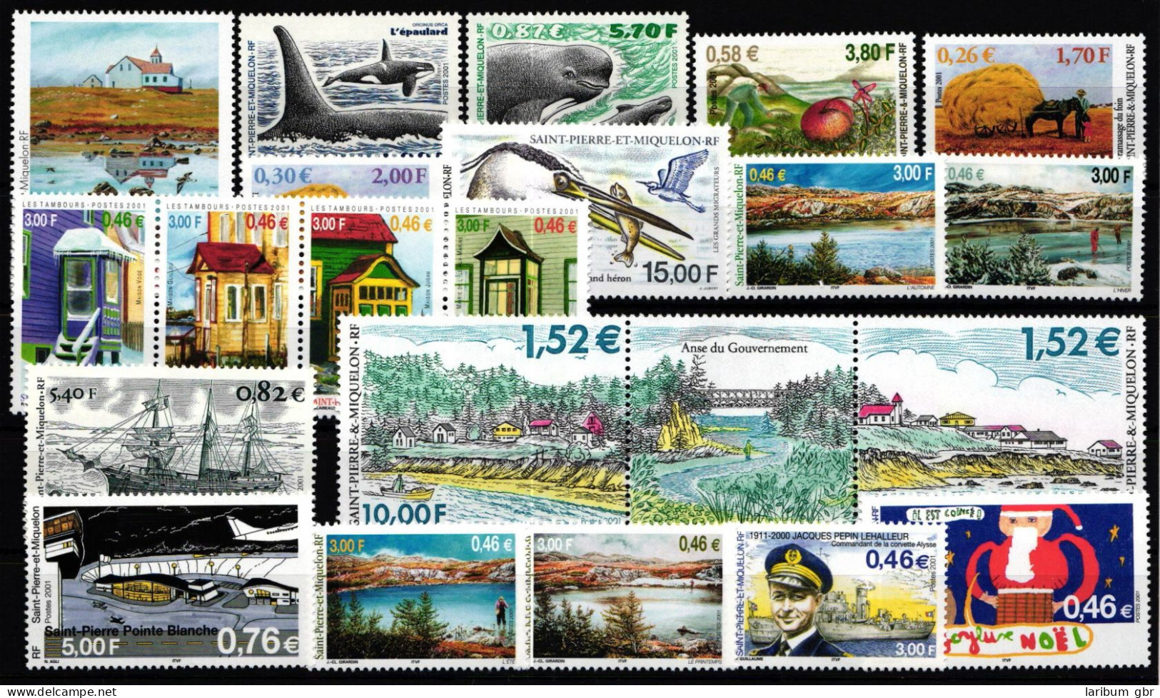 Saint-Pierre Und Miquelon Jahrgang 2001 Mit 823-843 Postfrisch #KV051 - Otros & Sin Clasificación