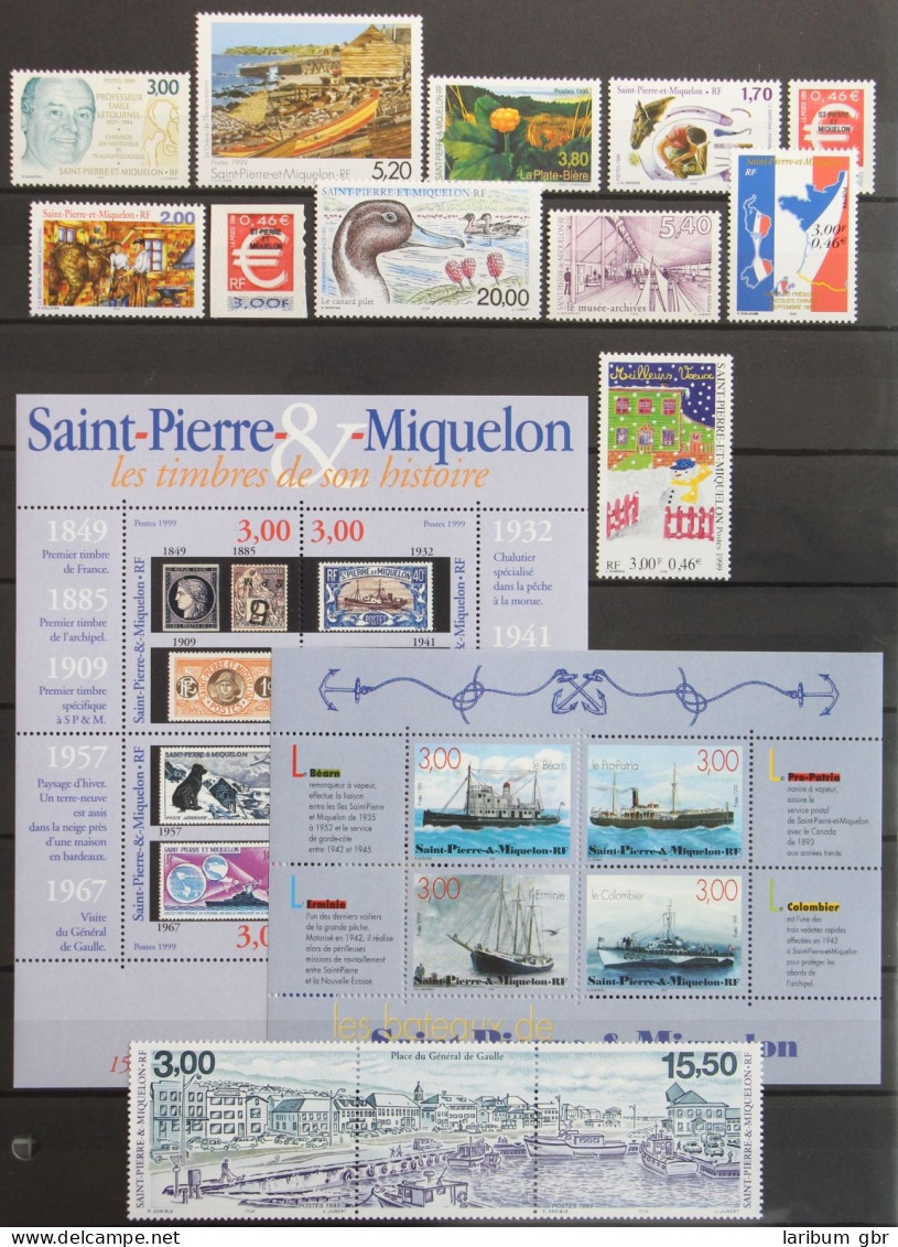 Saint-Pierre Und Miquelon Jahrgang 1999 Mit 769-789 Postfrisch #KV066 - Andere & Zonder Classificatie